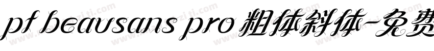 pf beausans pro 粗体斜体字体转换